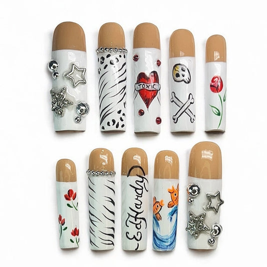 I Love Ed Hardy Press Ons